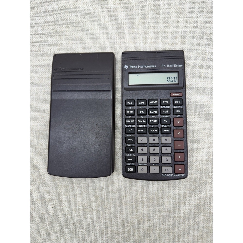 Texas Instruments BA Real‎ Estate Financial Calculator w Case